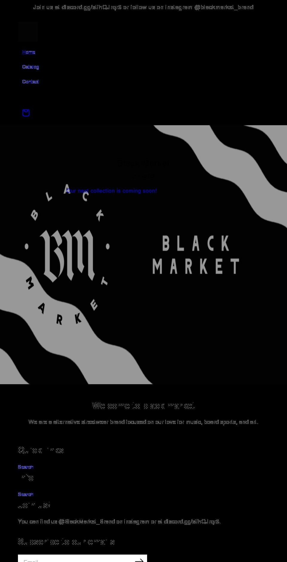 theblkmrkt.co shopify website screenshot