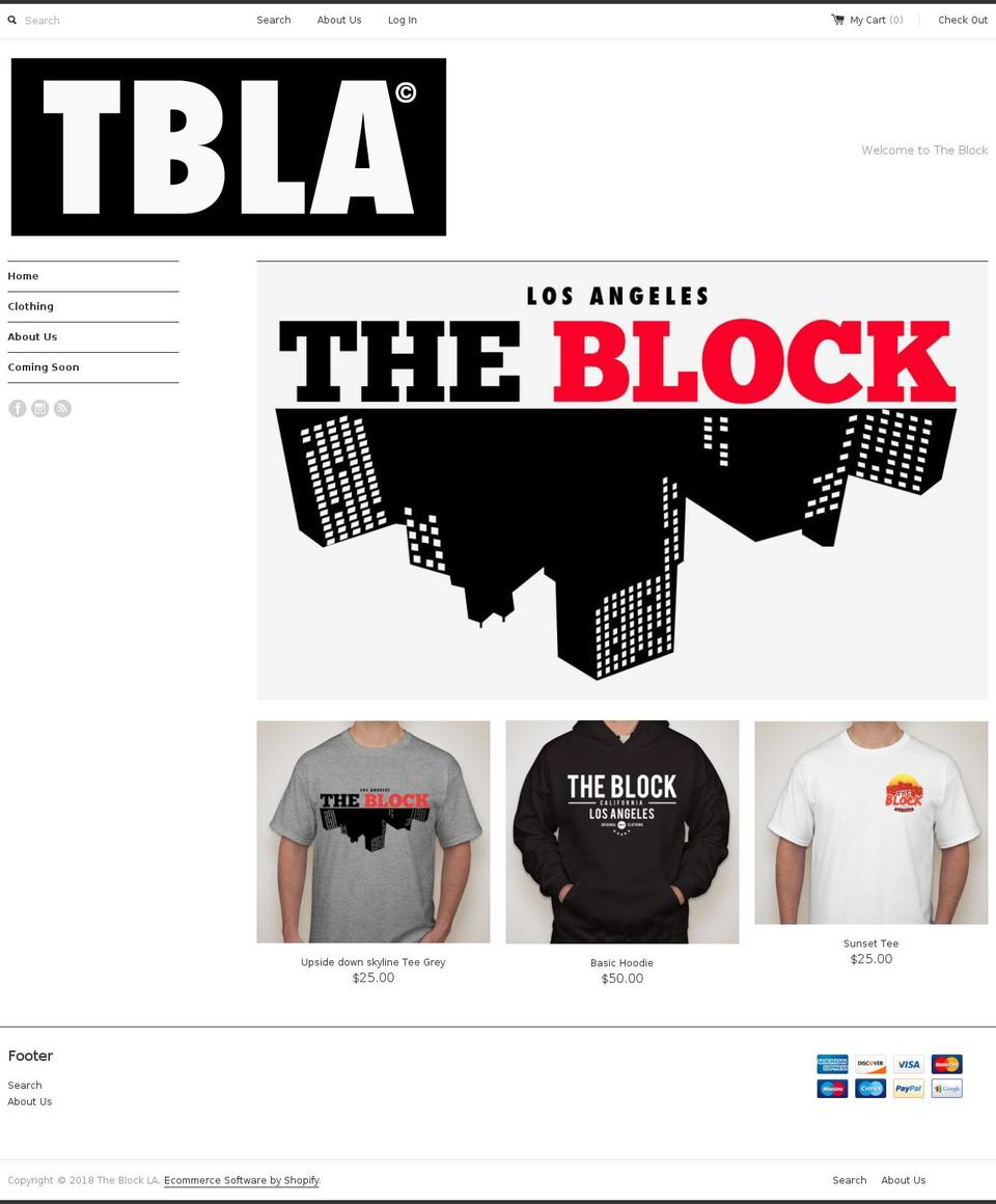 theblockla.com — Shopify storefront screenshot