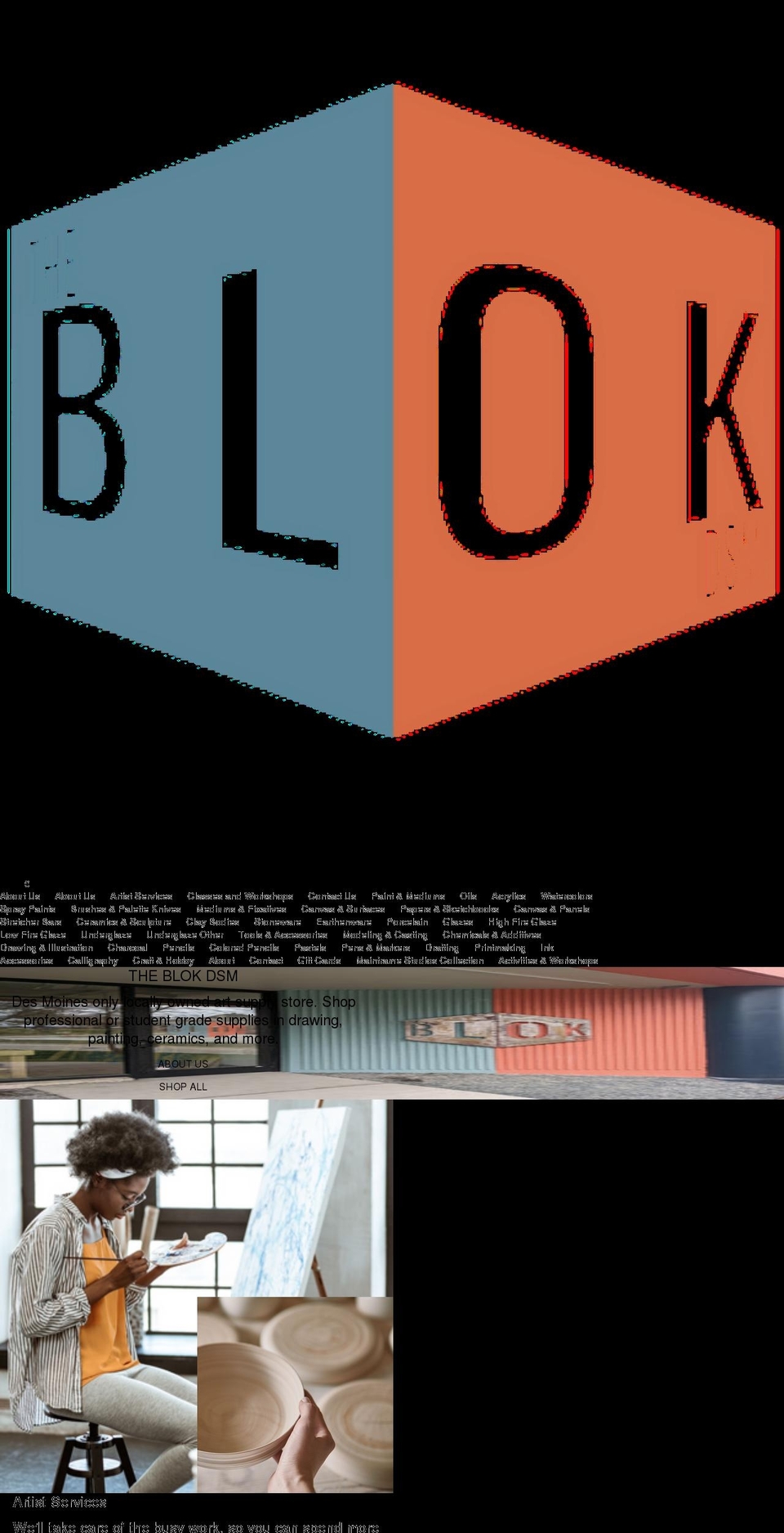 theblokdsm.com shopify website screenshot