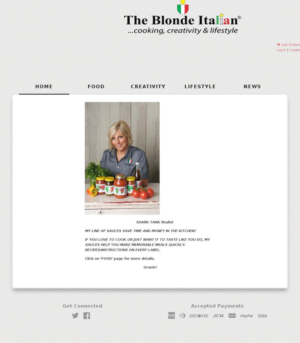 theblondeitalian.com shopify website screenshot