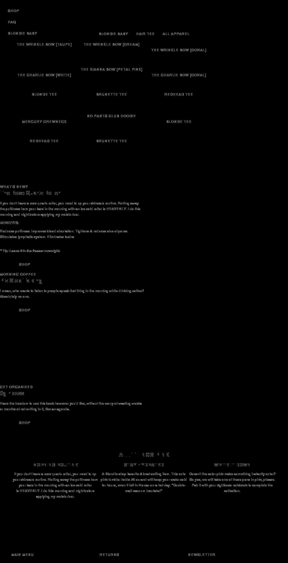 theblondieshop.com shopify website screenshot