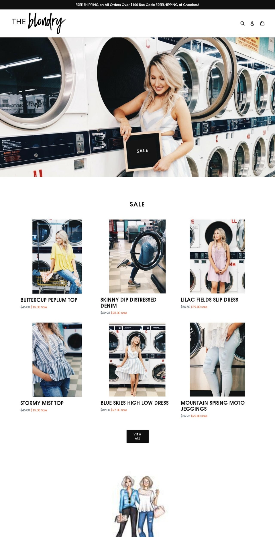 theblondry.com — Shopify storefront screenshot