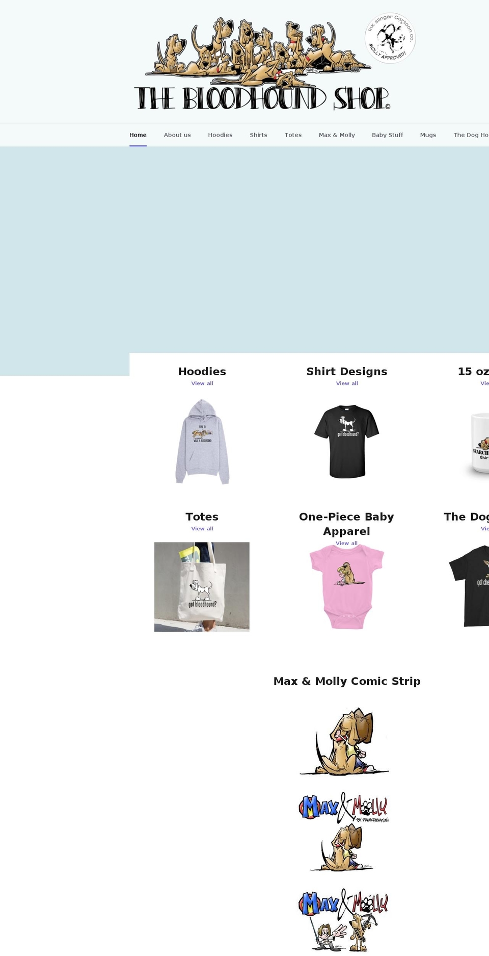 thebloodhoundshop.com shopify website screenshot