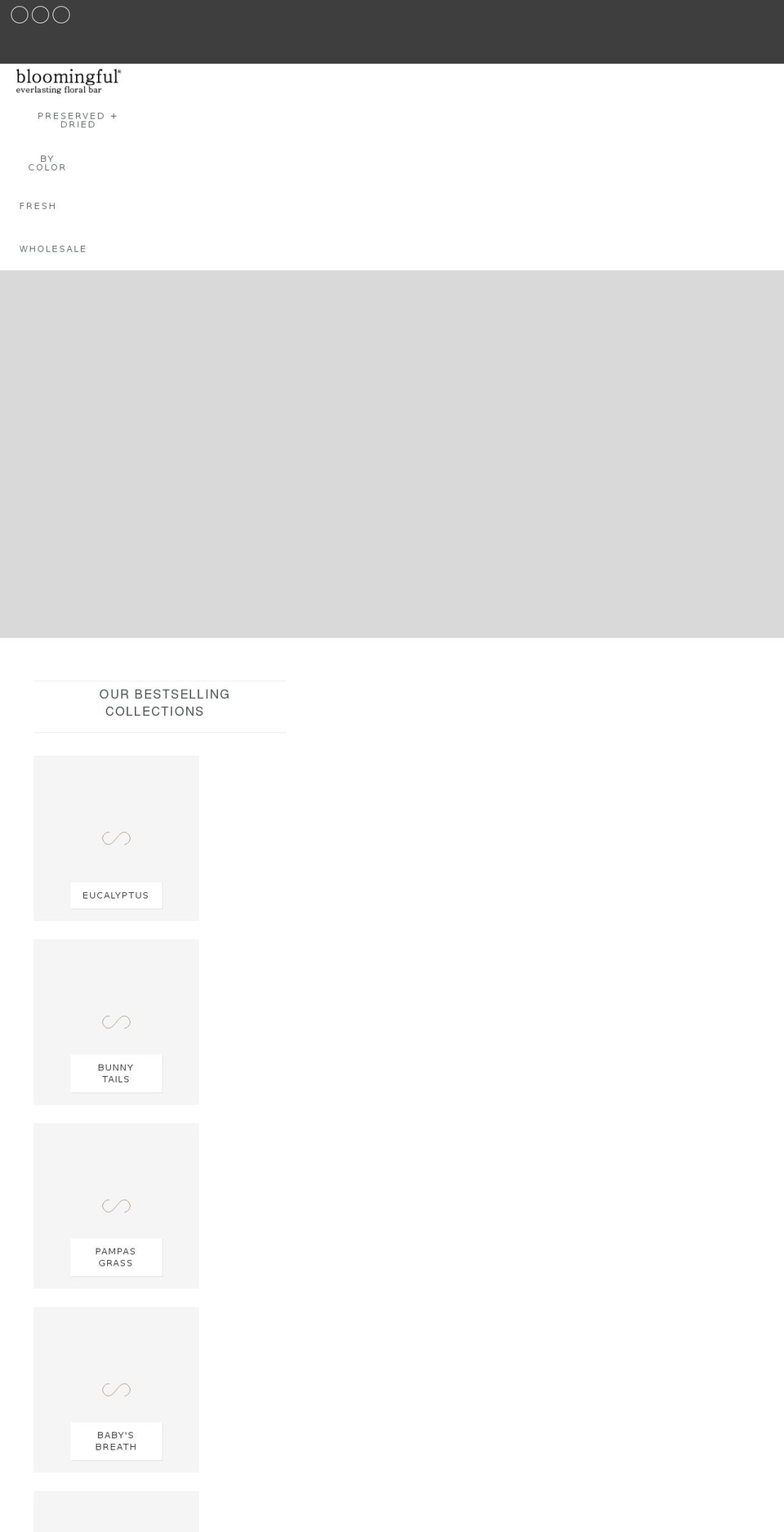 thebloomdepots.com — Shopify storefront screenshot