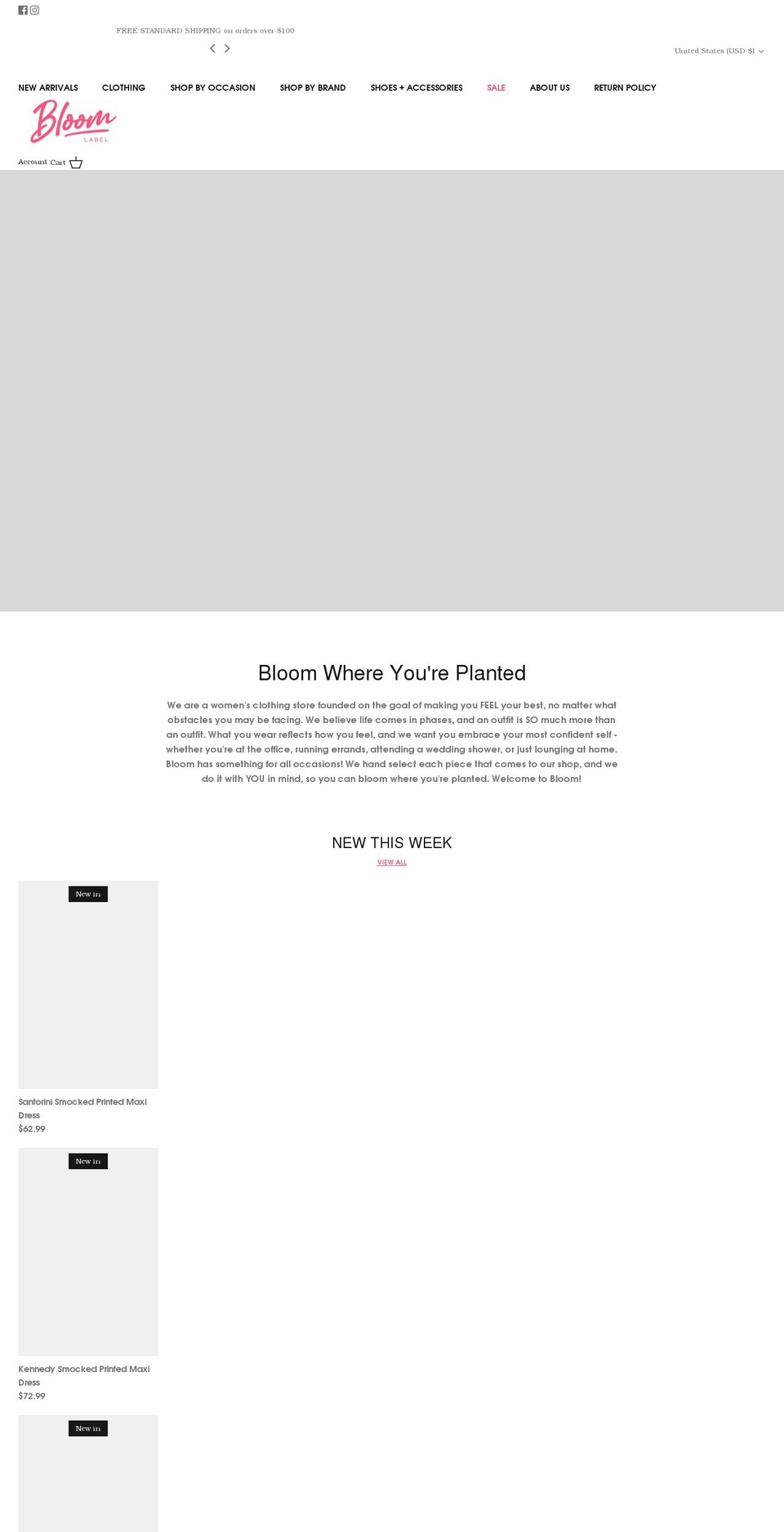 thebloomlabel.com shopify website screenshot