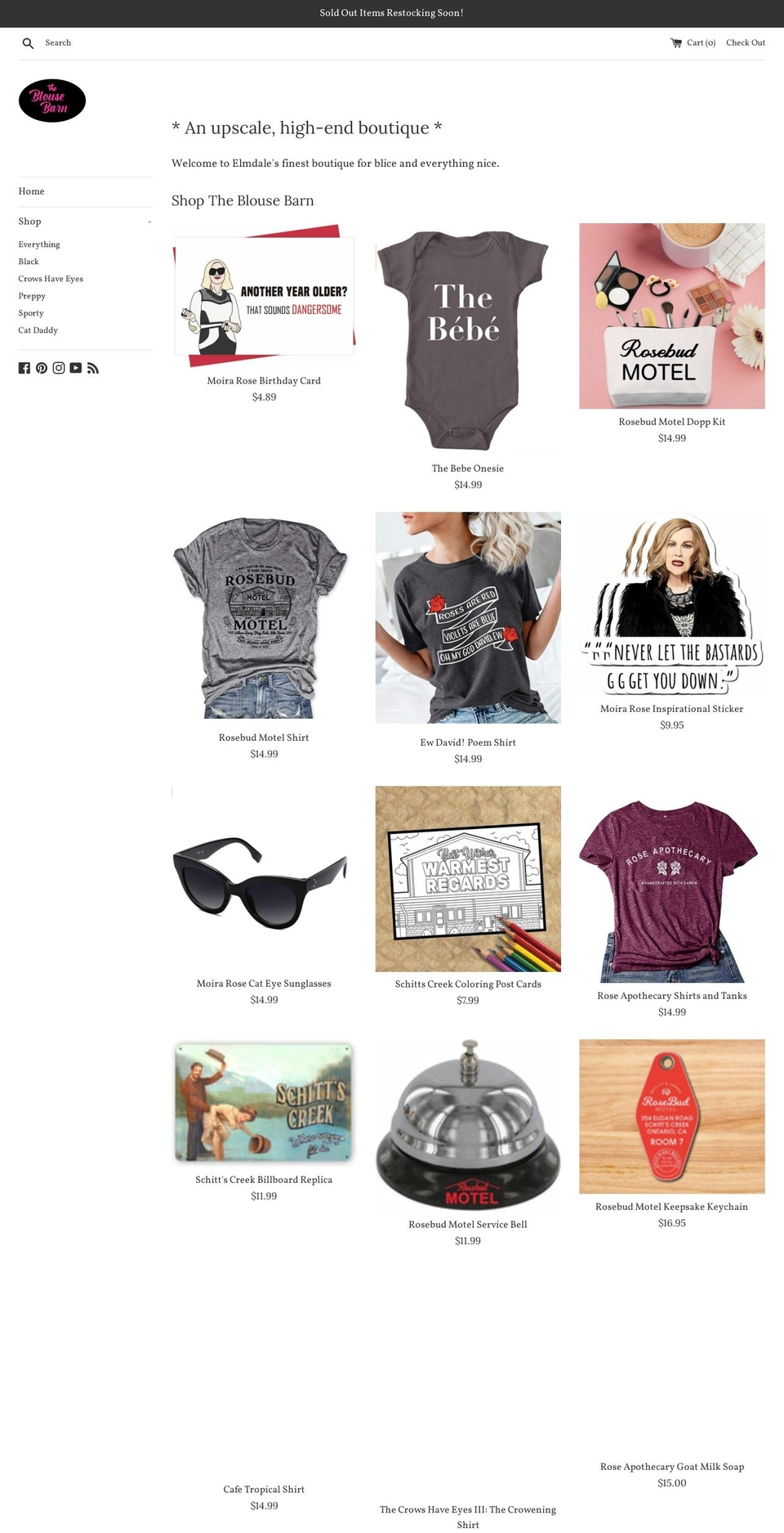 theblousebarn.com shopify website screenshot