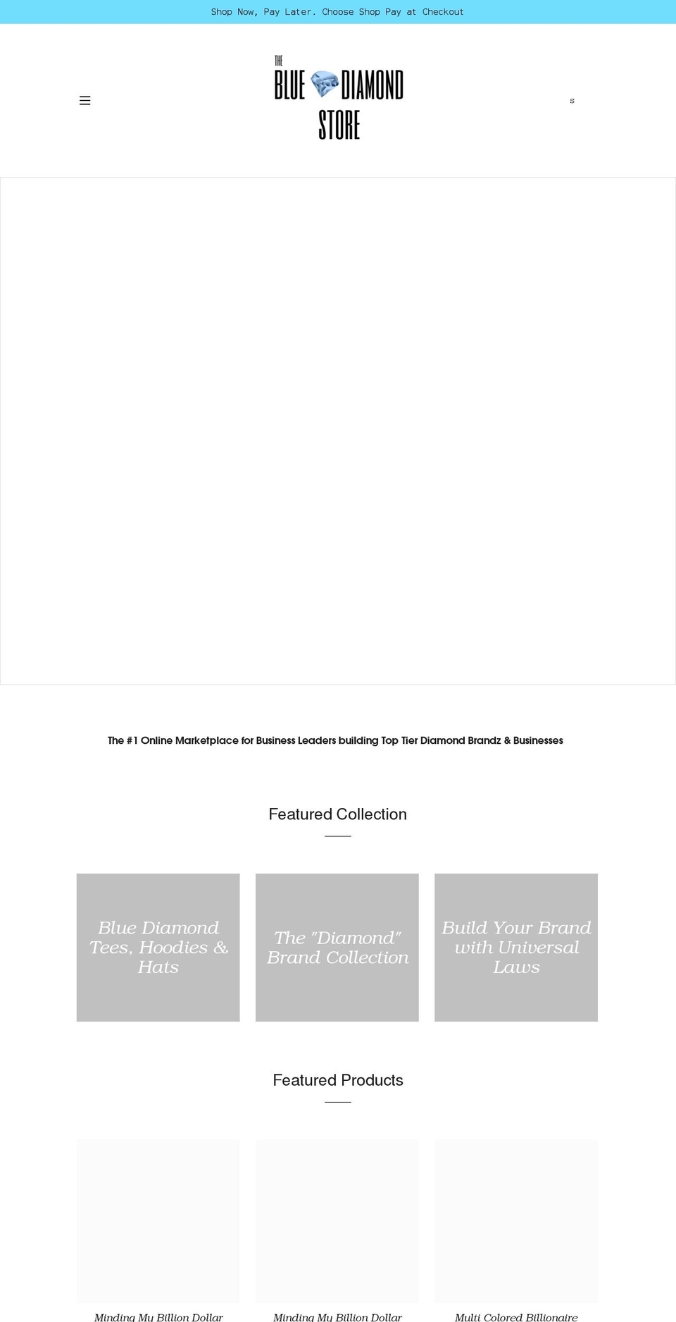 thebluediamondstore.com shopify website screenshot