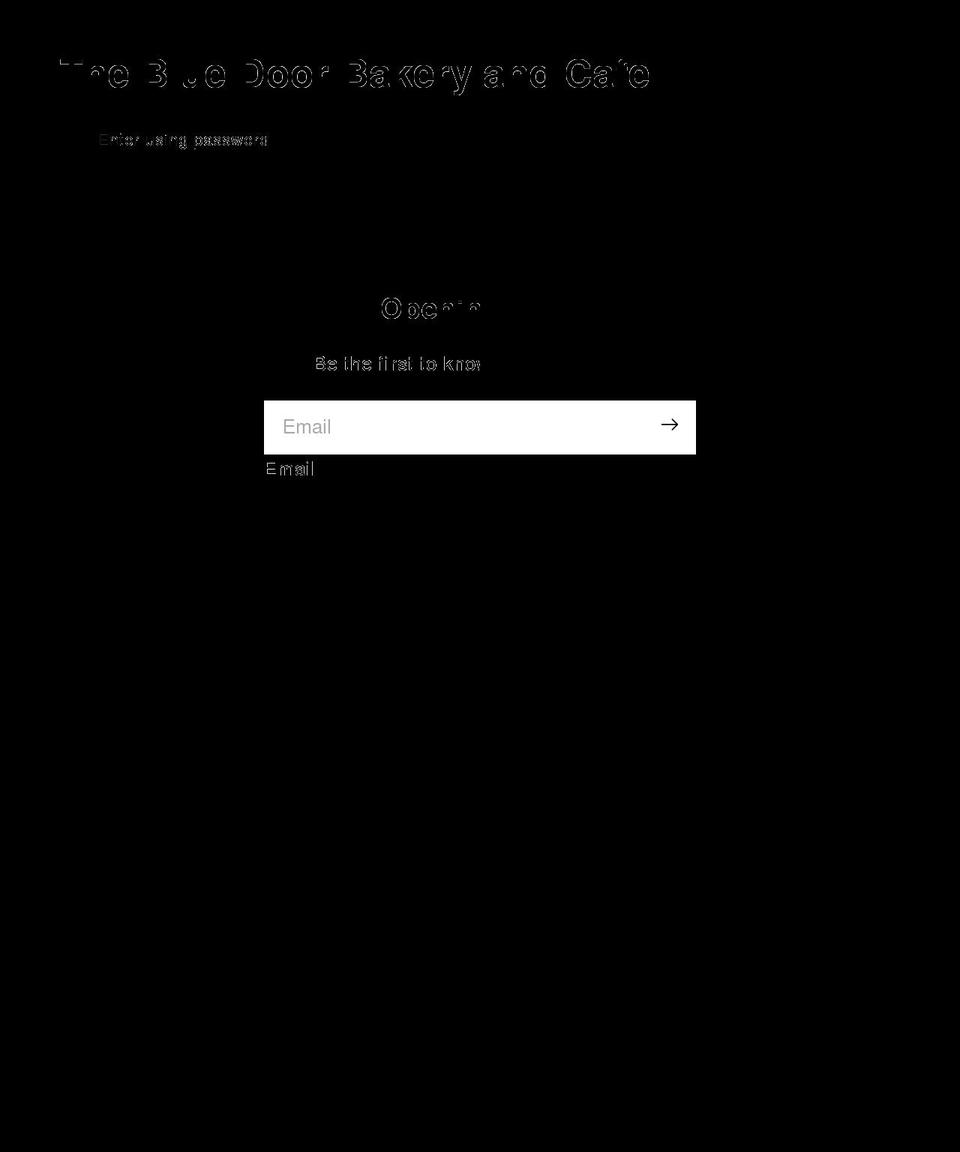 thebluedoorbakeryandcafe.com shopify website screenshot