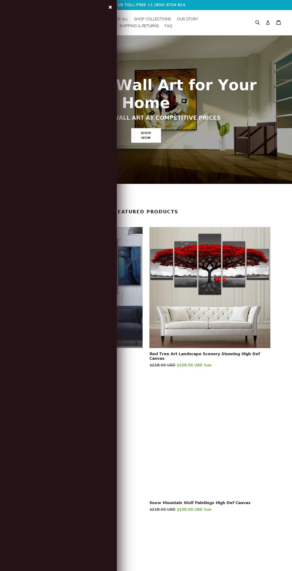 Art Canvas Shopify theme site example thebluehillstore.com