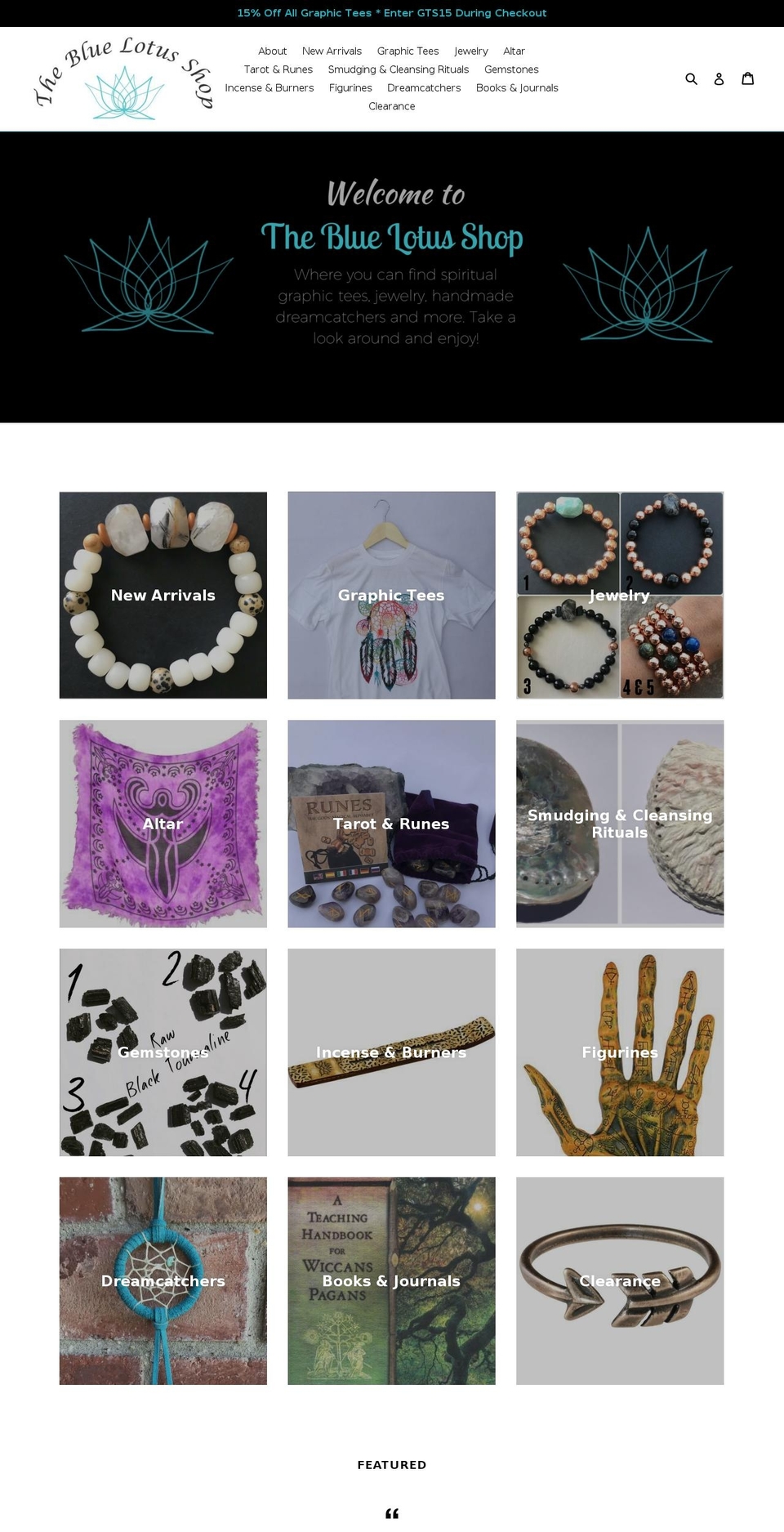 thebluelotusshop.com — Shopify storefront screenshot