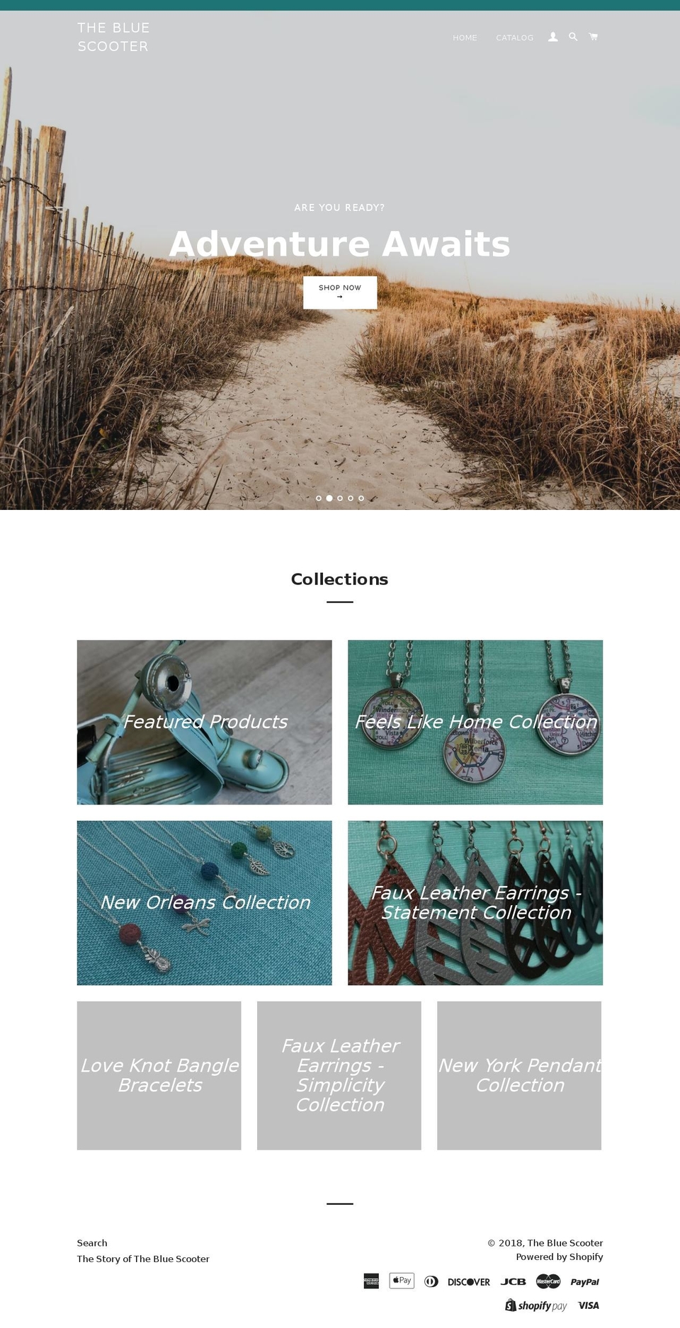 thebluescooter.com — Shopify storefront screenshot