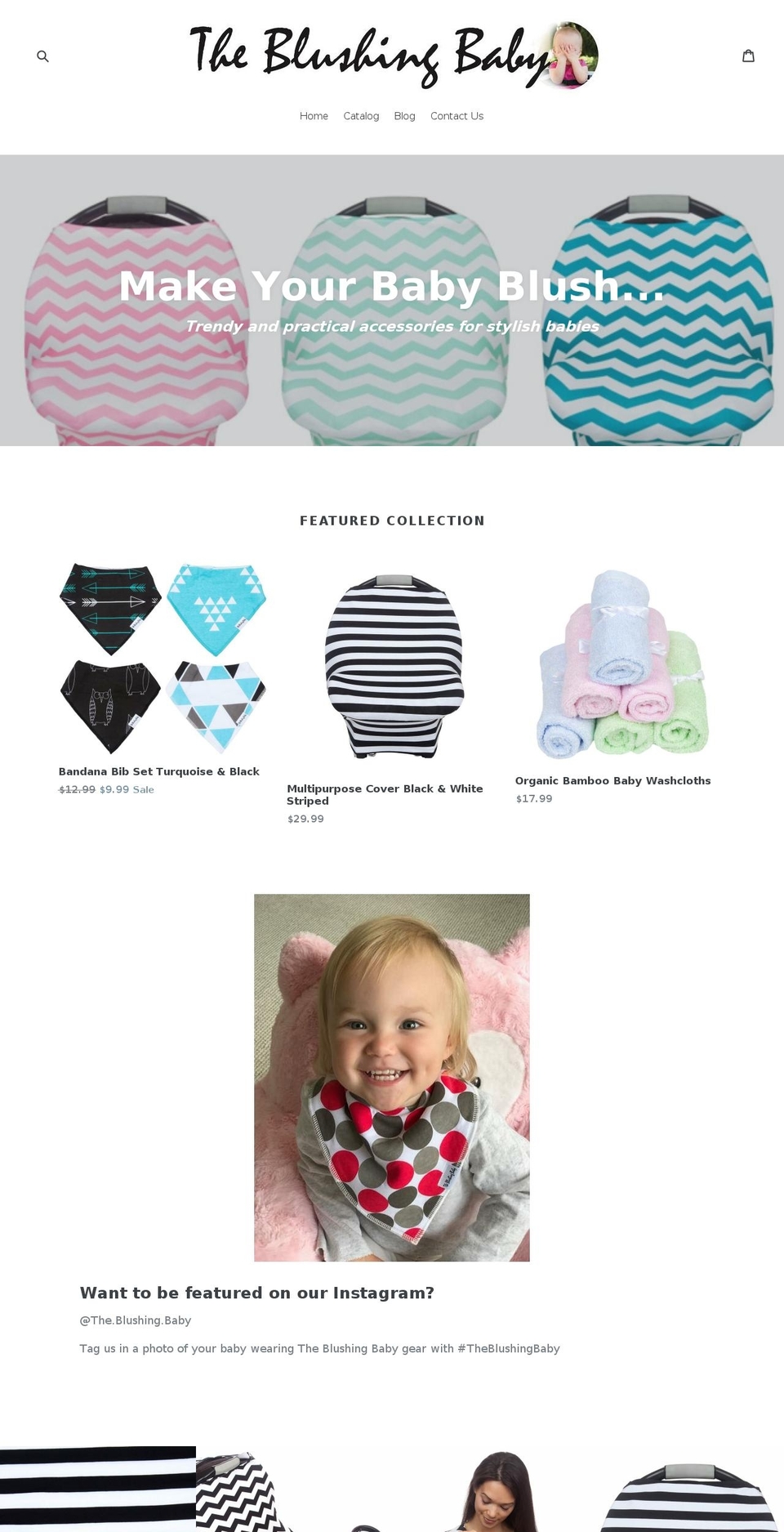 theblushingbaby.com shopify website screenshot