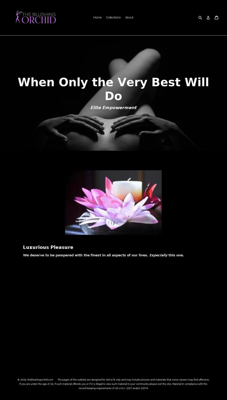 theblushingorchid.com — Shopify storefront screenshot