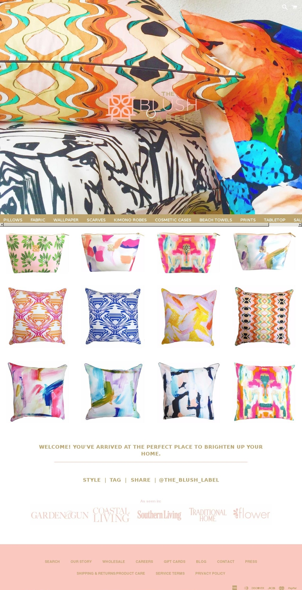 theblushlabel.net shopify website screenshot