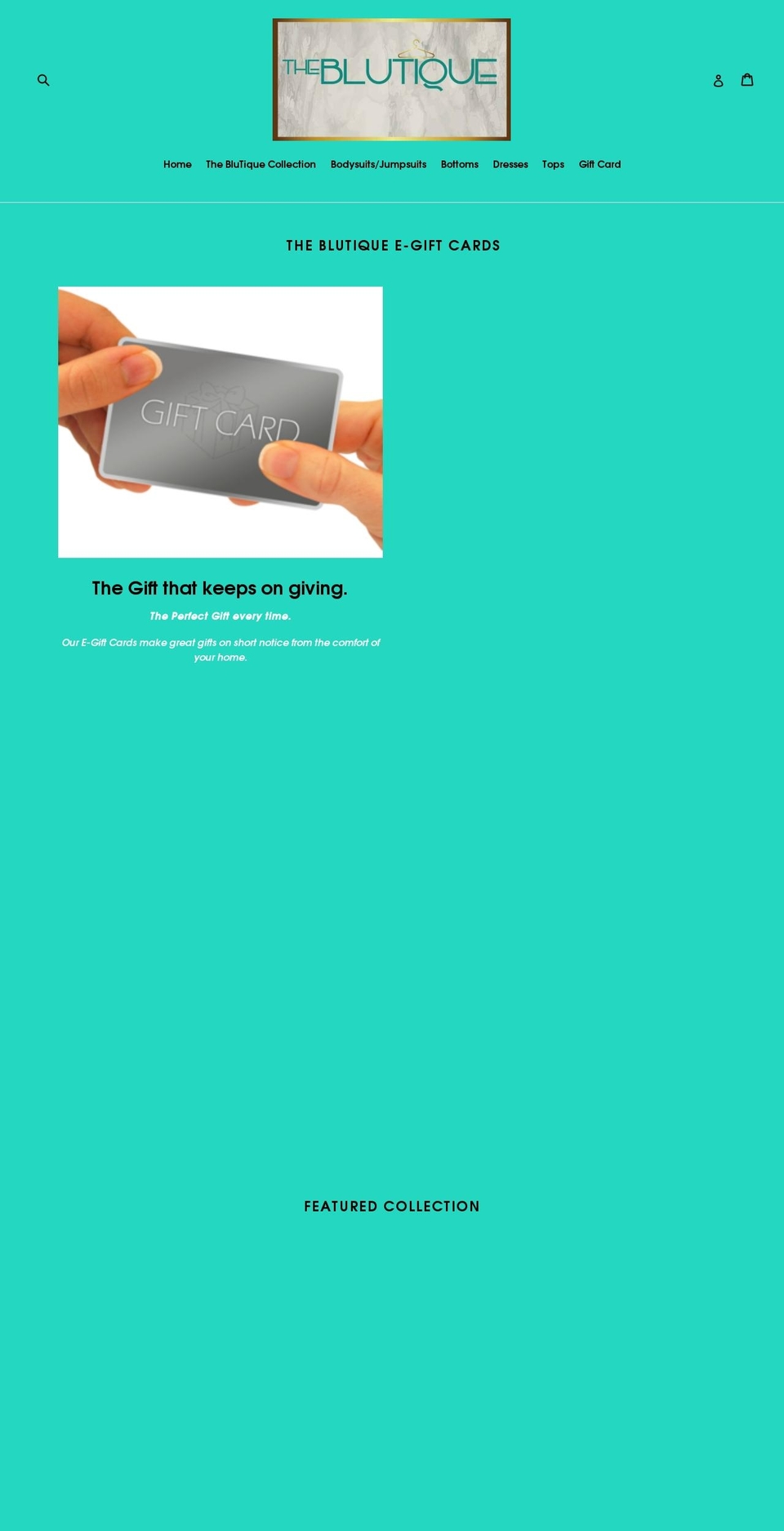 theblutique.com — Shopify storefront screenshot