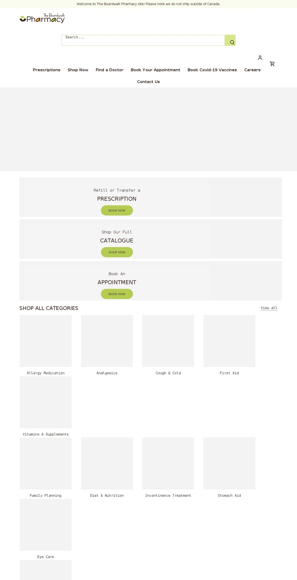 theboardwalkpharmacy.com shopify website screenshot