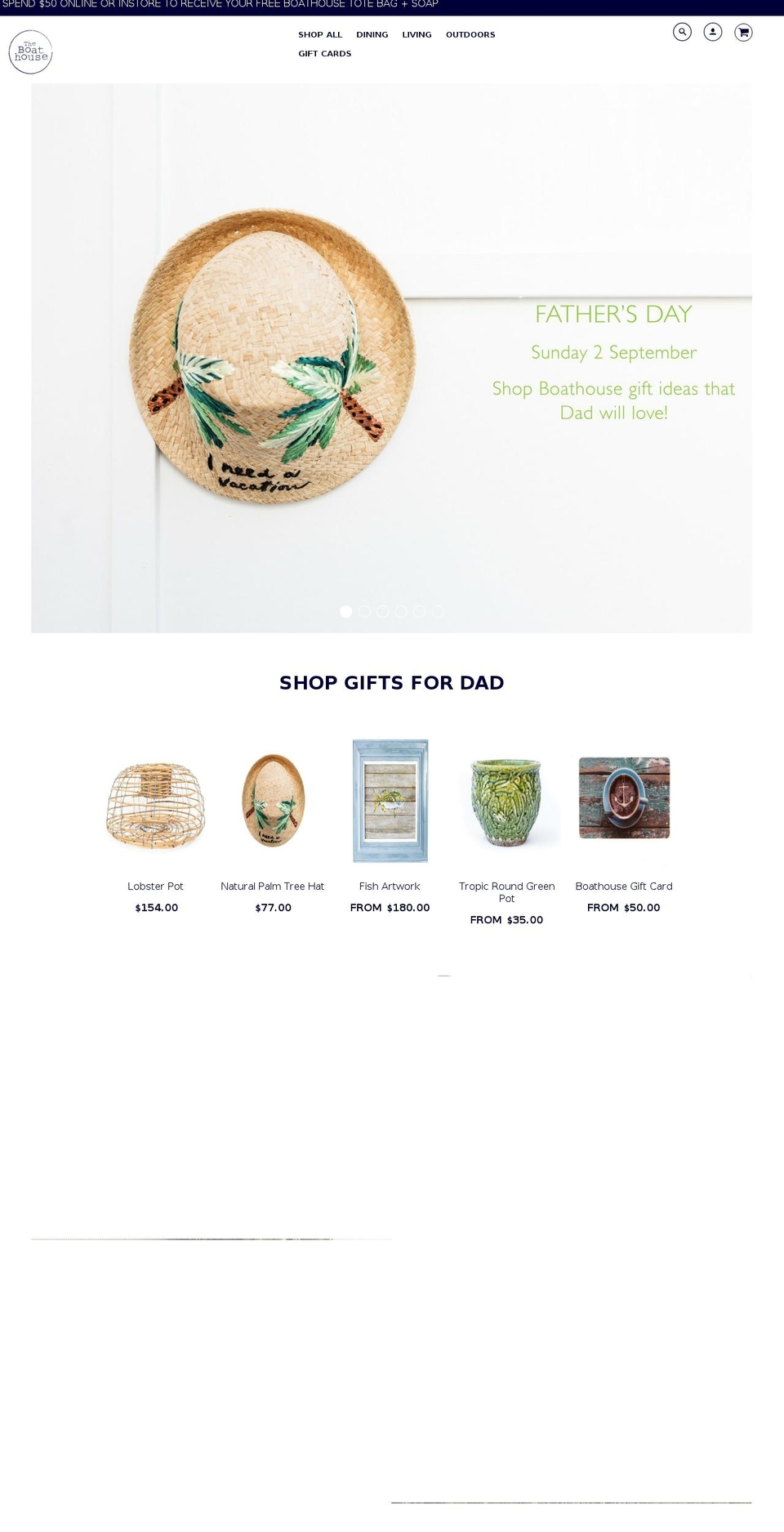 theboathousegroupstore.com.au shopify website screenshot