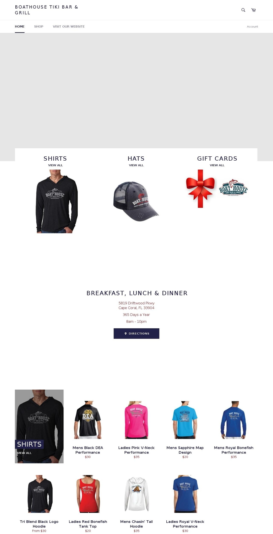 theboathousestore.com shopify website screenshot