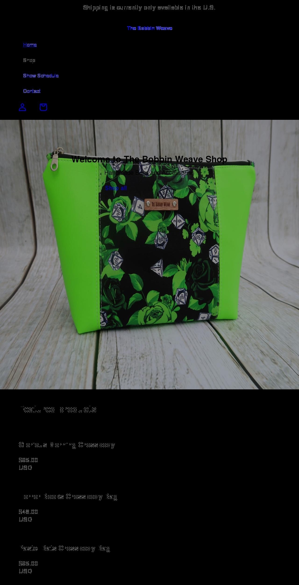 thebobbinweave.com shopify website screenshot