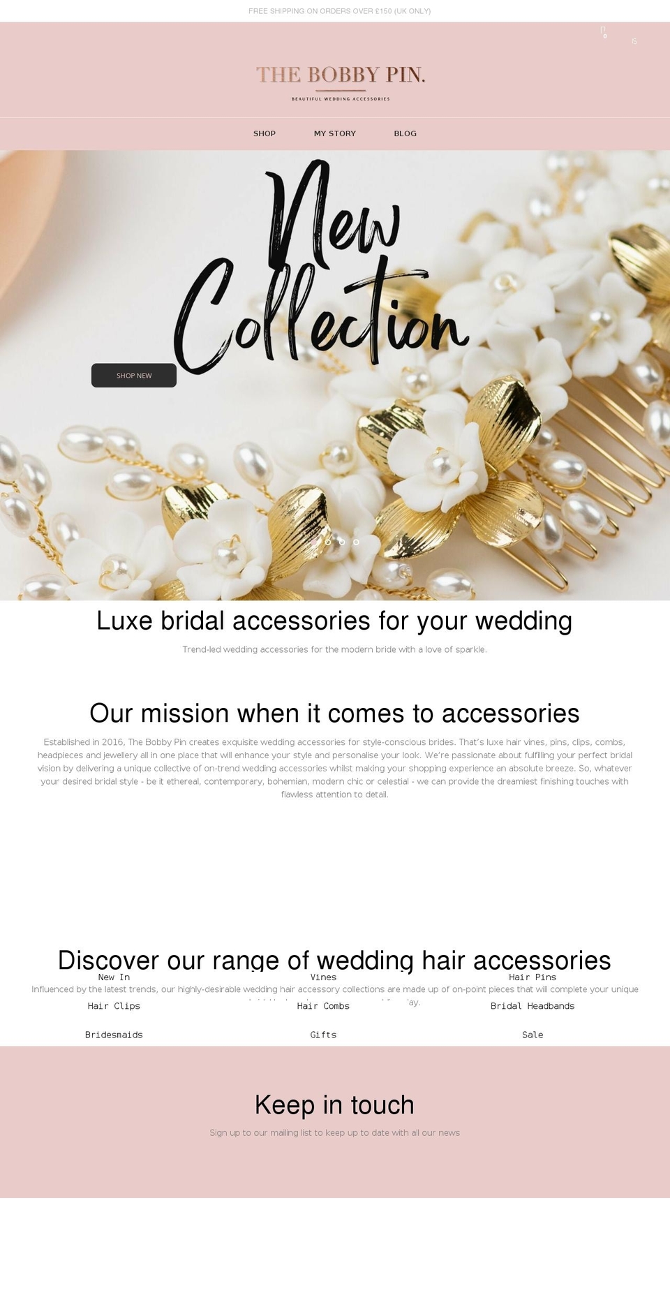 thebobbypin.co.uk shopify website screenshot