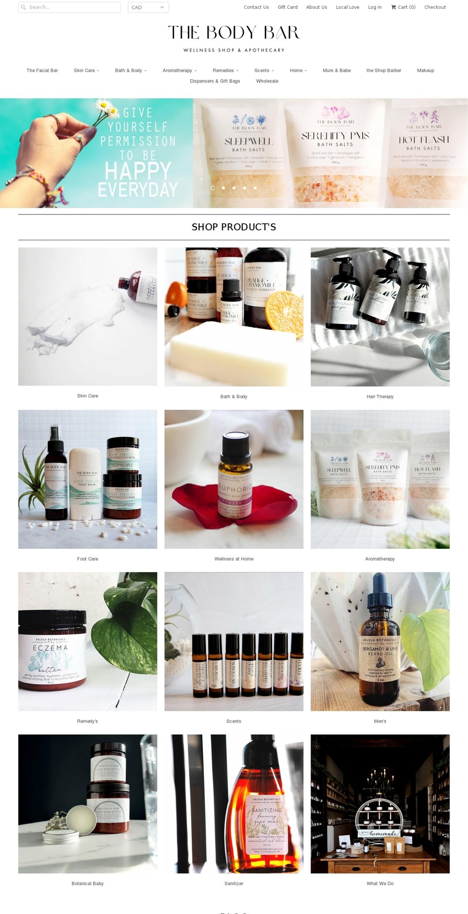 thebodybar.ca shopify website screenshot
