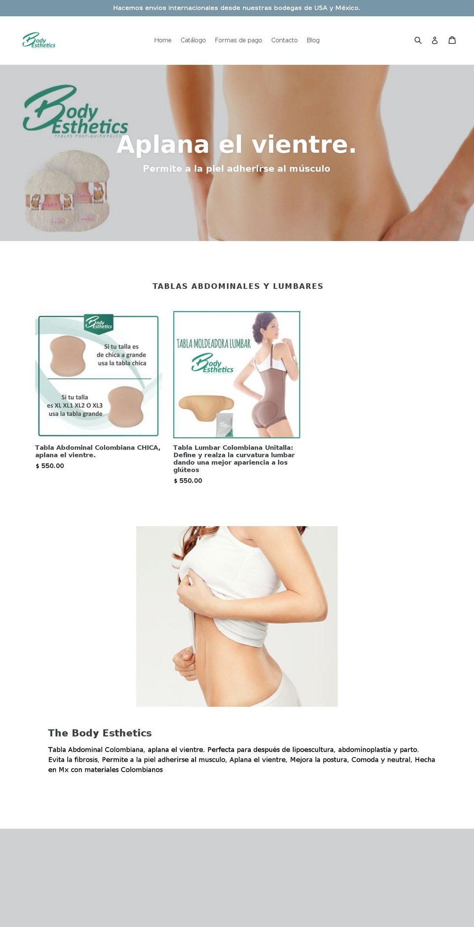 thebodyesthetics.com — Shopify storefront screenshot