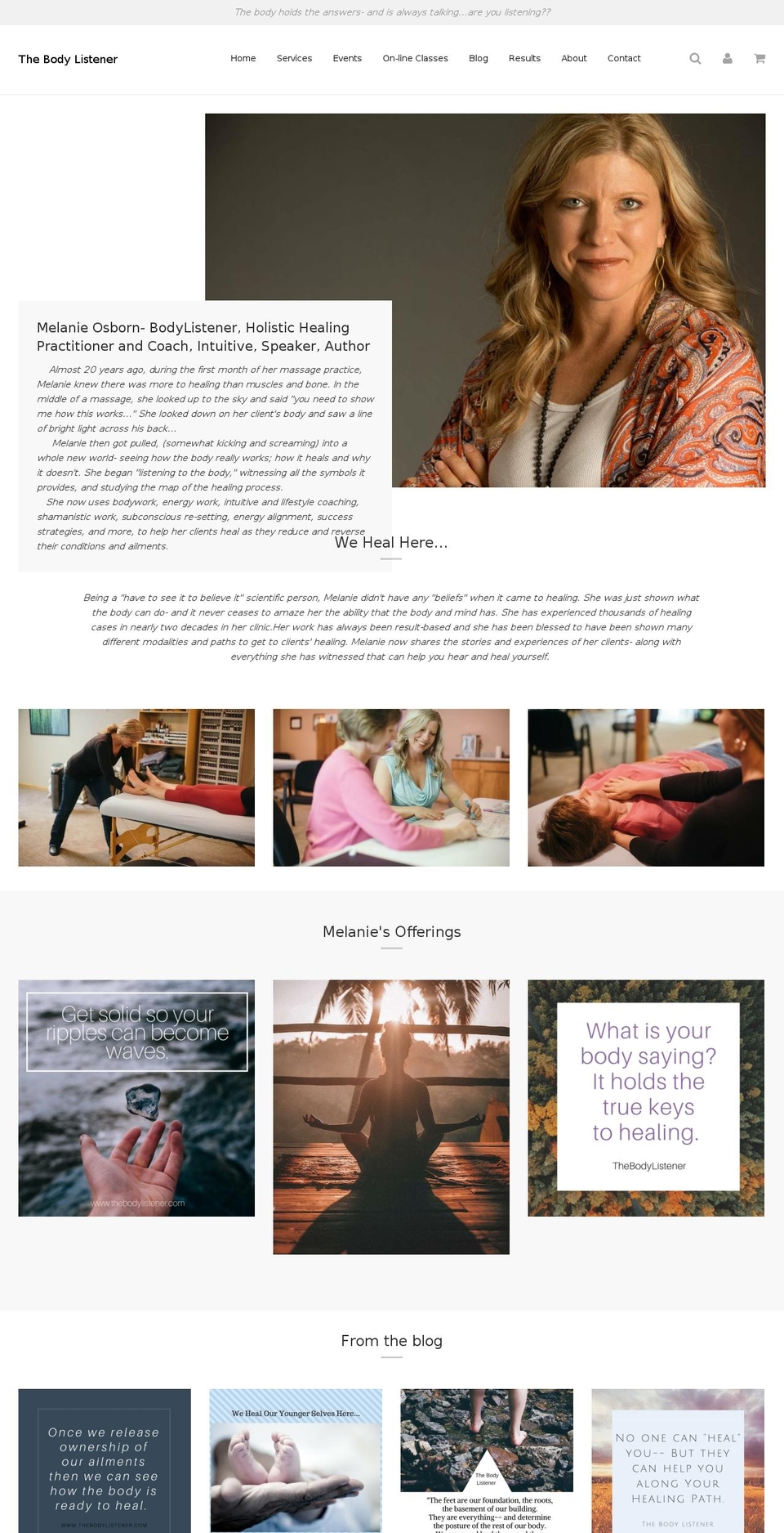 thebodylistener.com — Shopify storefront screenshot