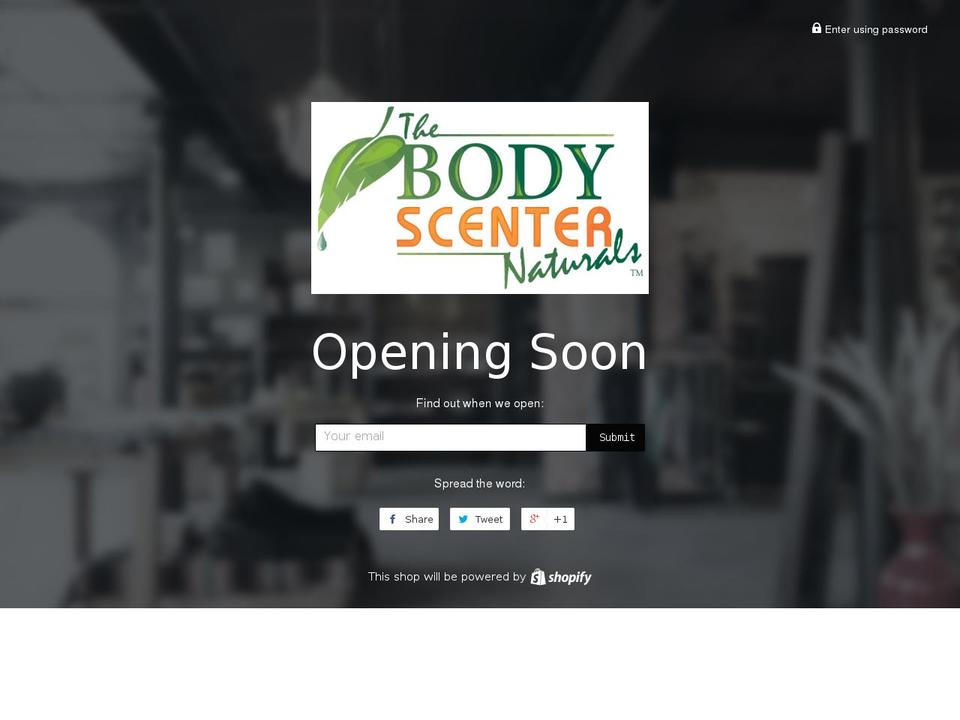 thebodyscenter.com shopify website screenshot
