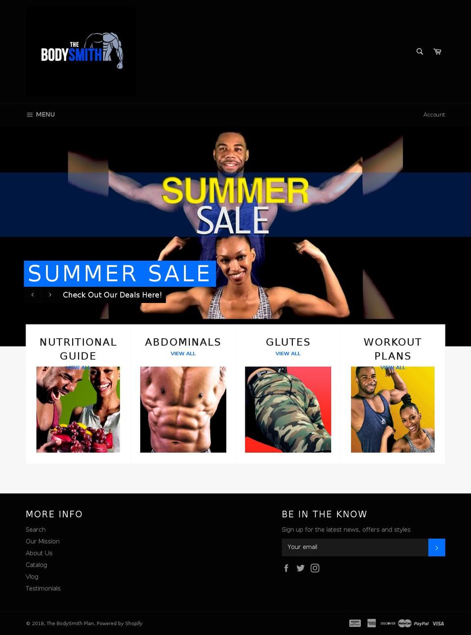 thebodysmithplan.com shopify website screenshot