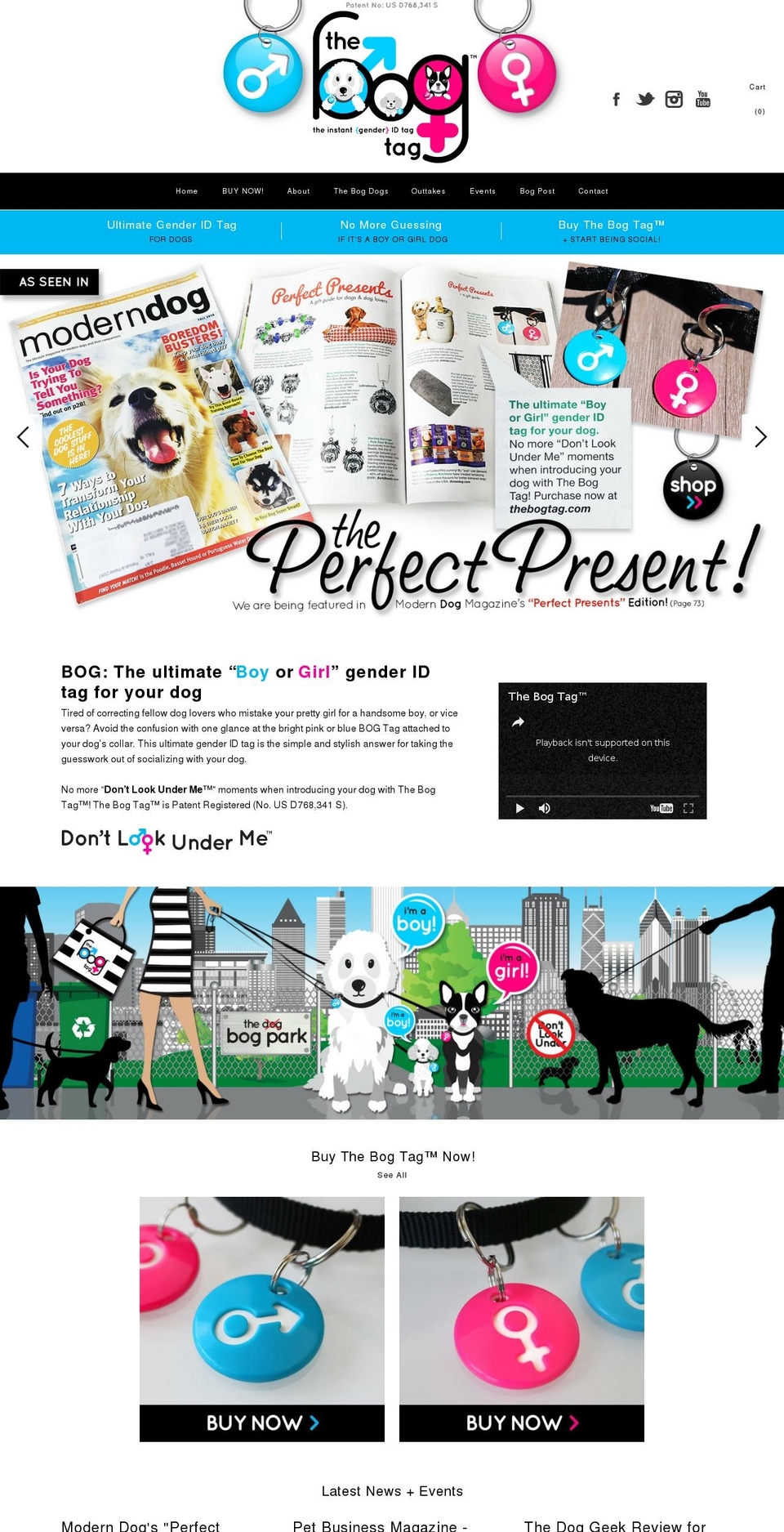 thebogtag.com shopify website screenshot