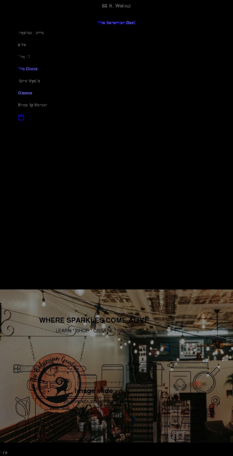 thebohemiangoat.com shopify website screenshot