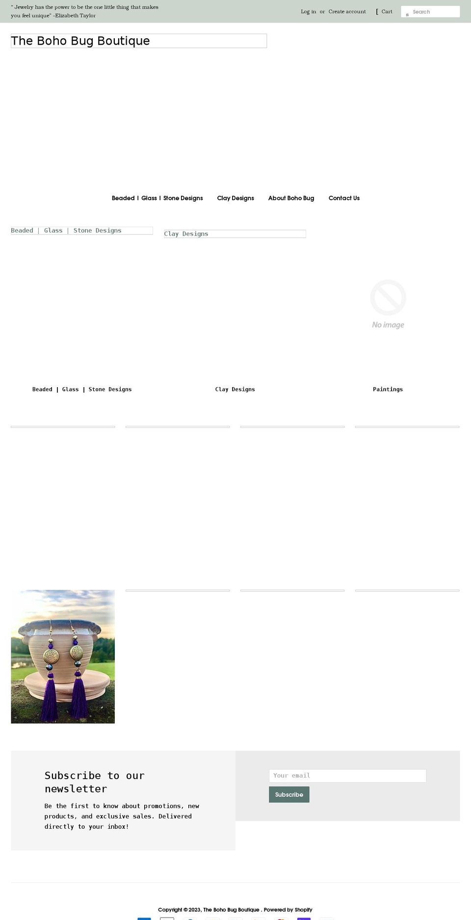 thebohobugboutique.com shopify website screenshot