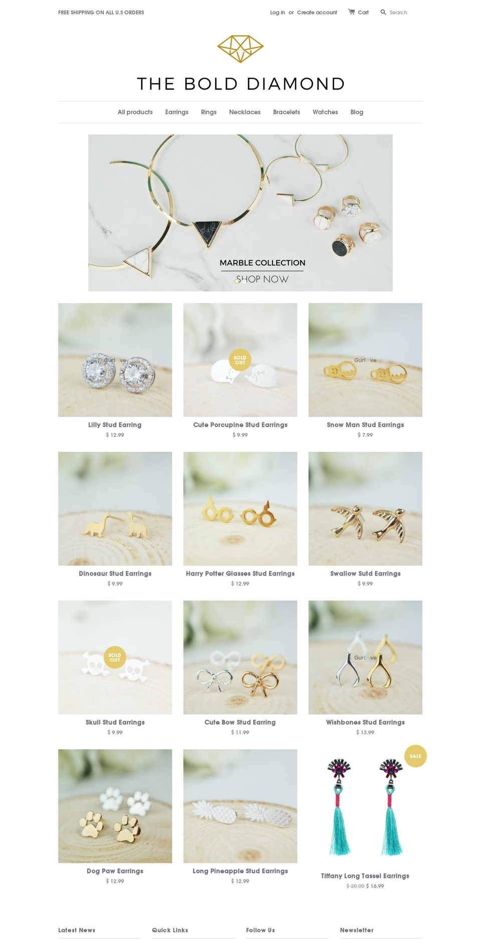 thebolddiamond.com shopify website screenshot
