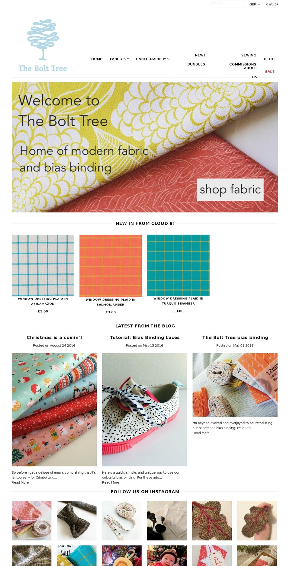 thebolttree.com shopify website screenshot