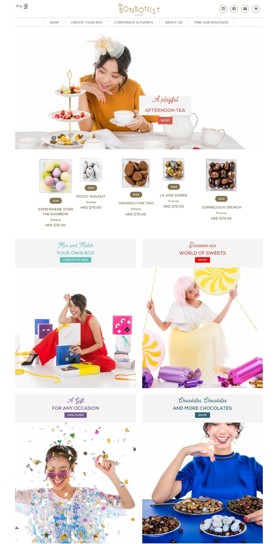thebonbonist.com — Shopify storefront screenshot