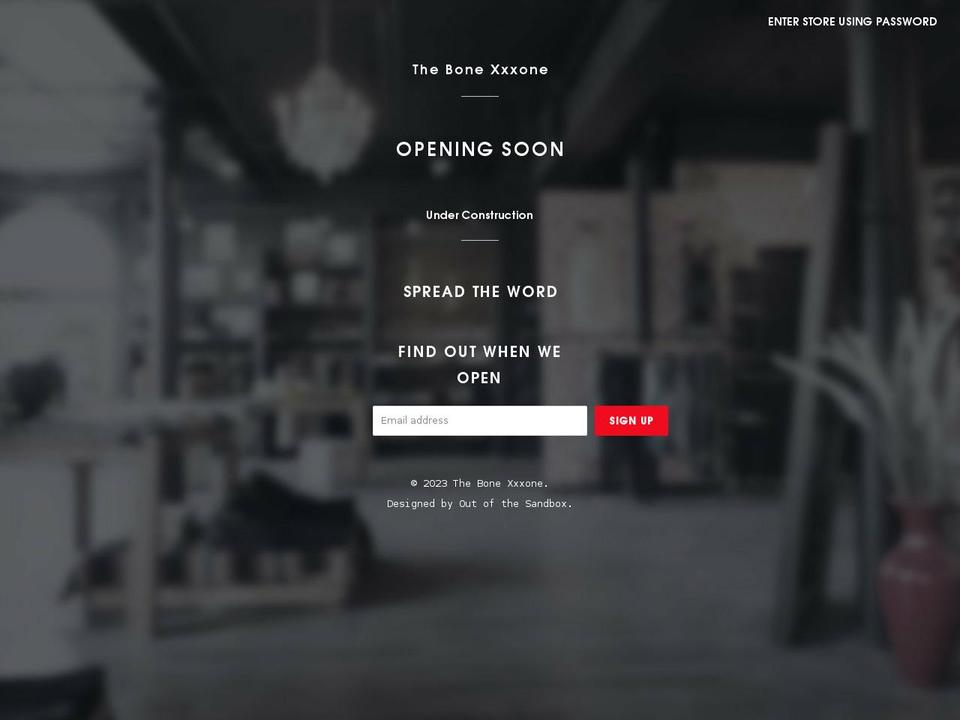 thebonexxxone.com shopify website screenshot