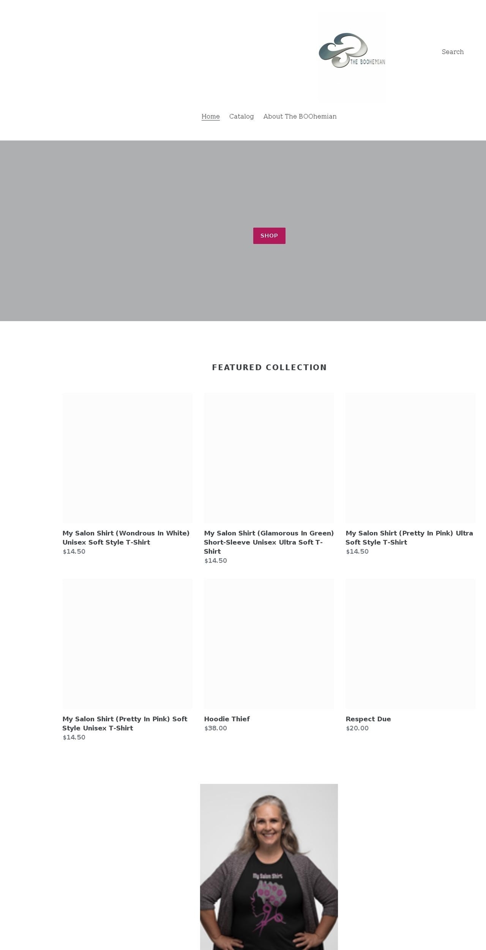 theboohemian.com shopify website screenshot
