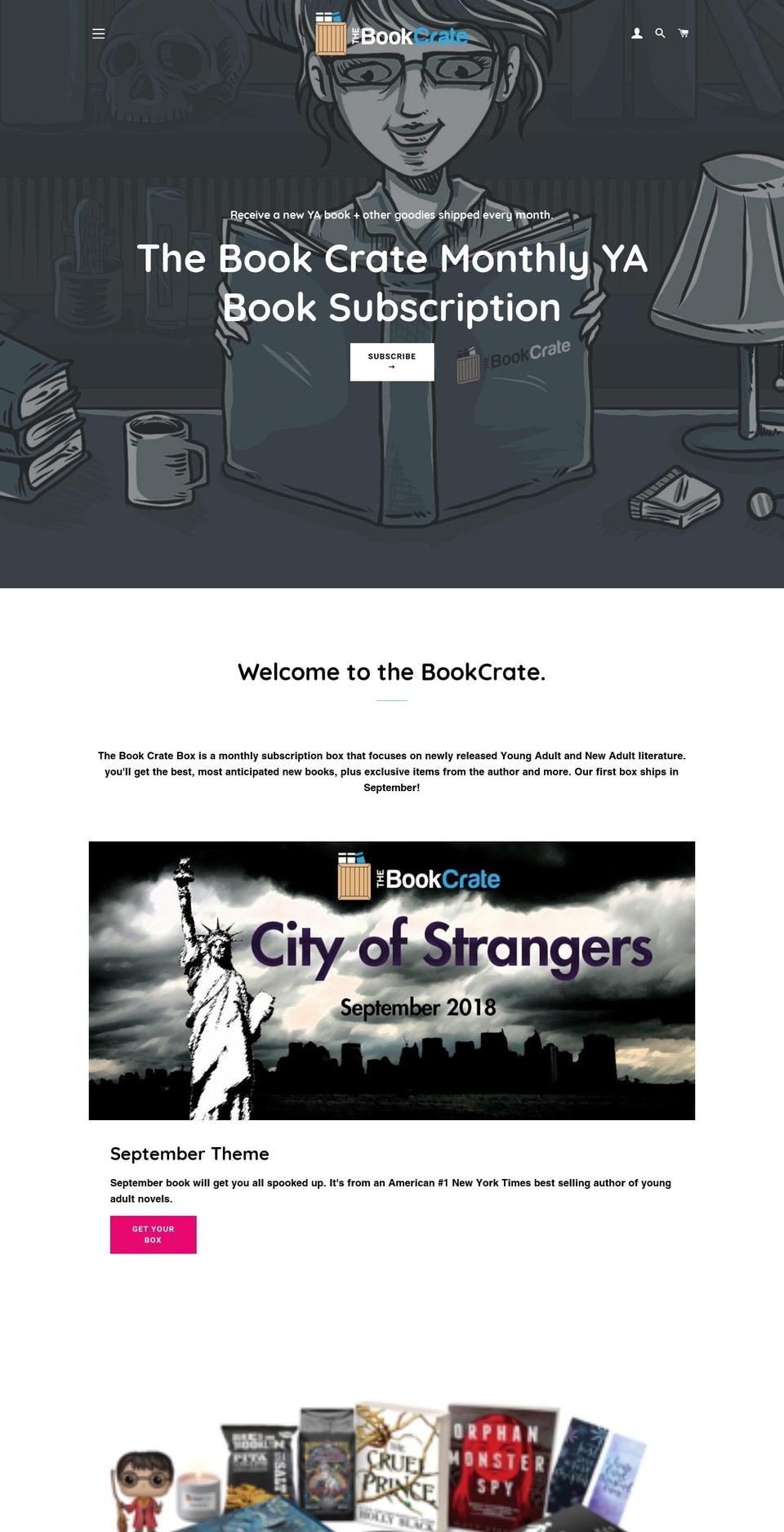 thebookcrate.com — Shopify storefront screenshot
