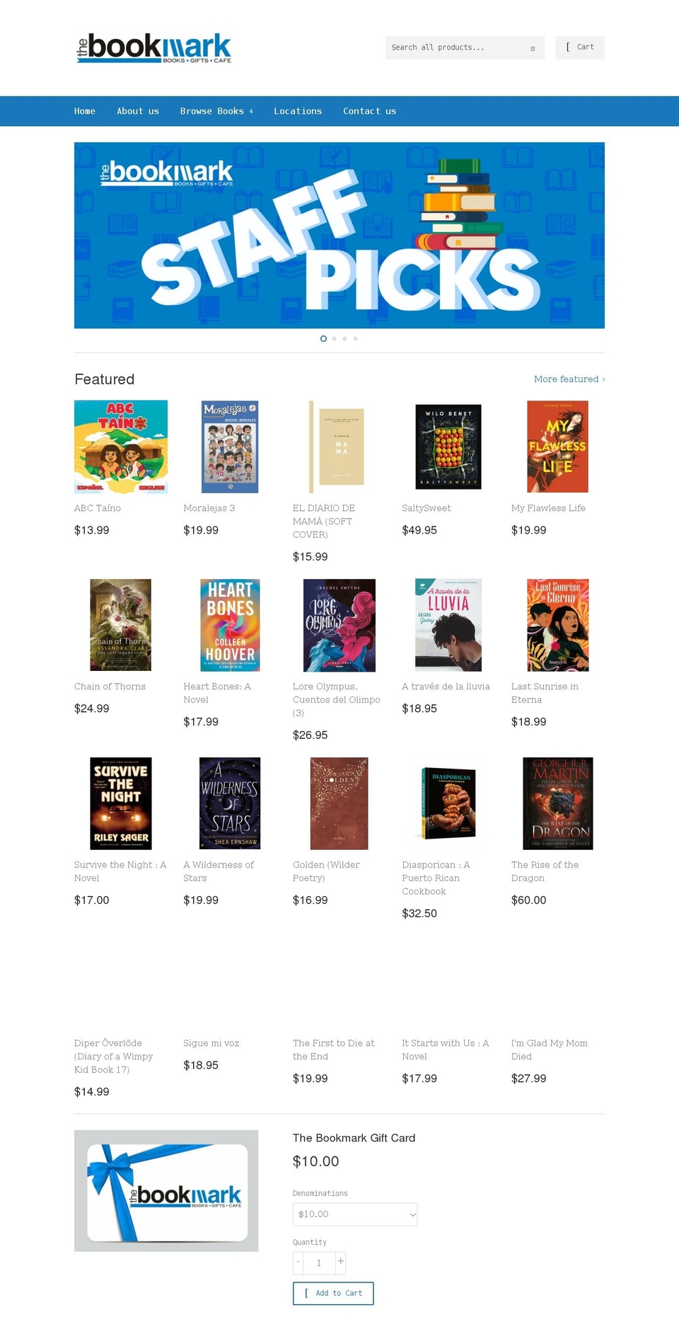 thebookmarkpr.com shopify website screenshot