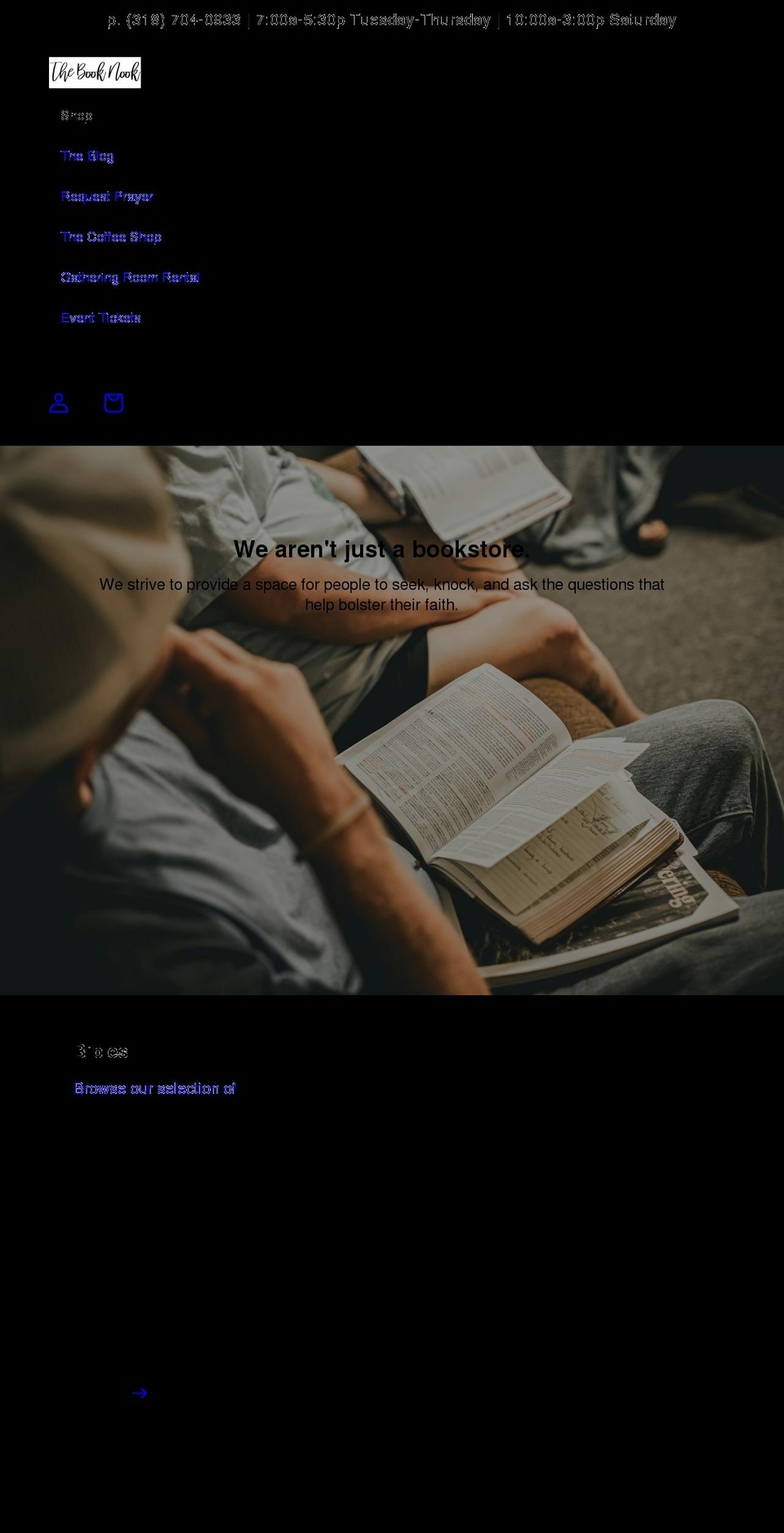 thebooknookbookstore.com shopify website screenshot