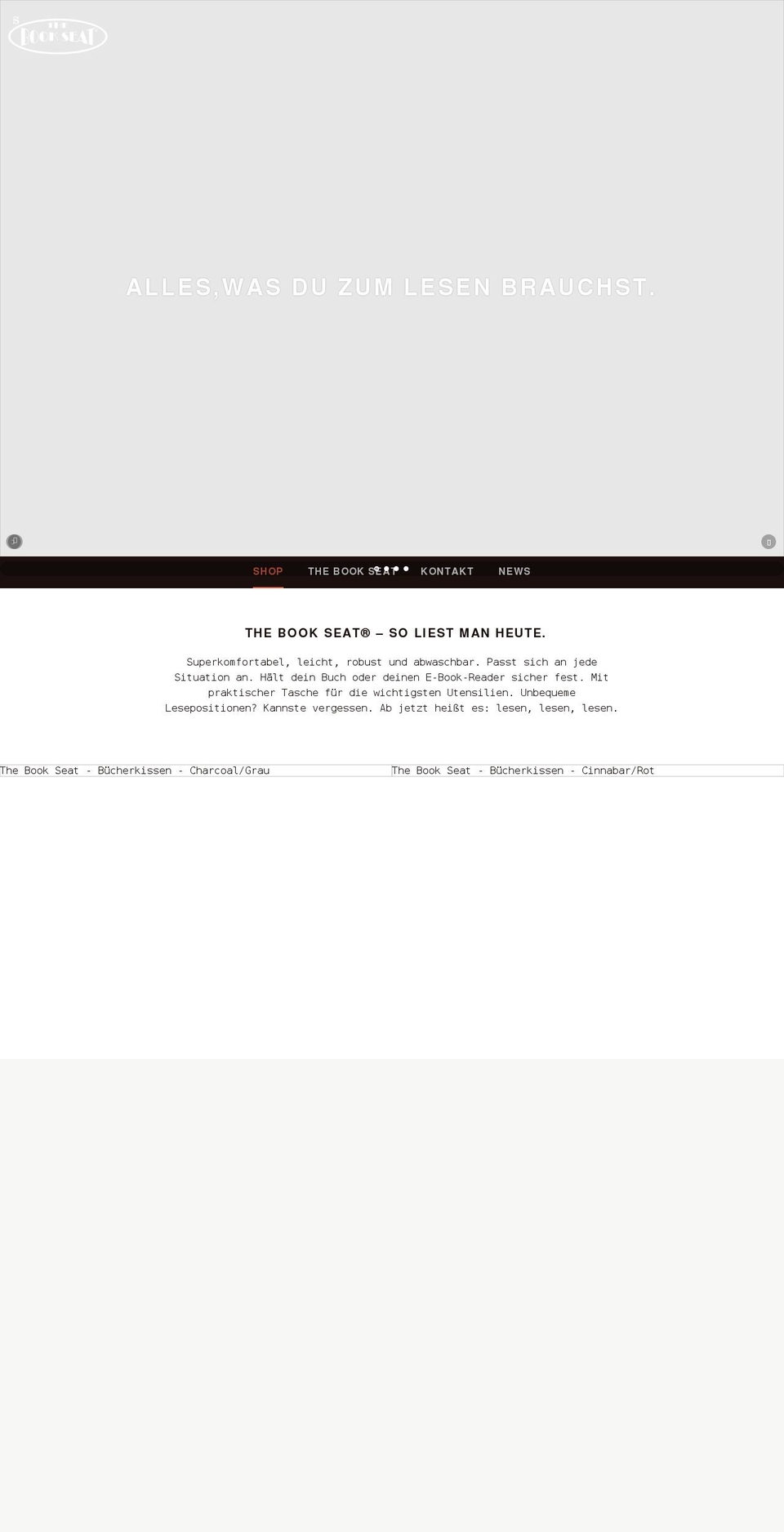 thebookseat.de shopify website screenshot