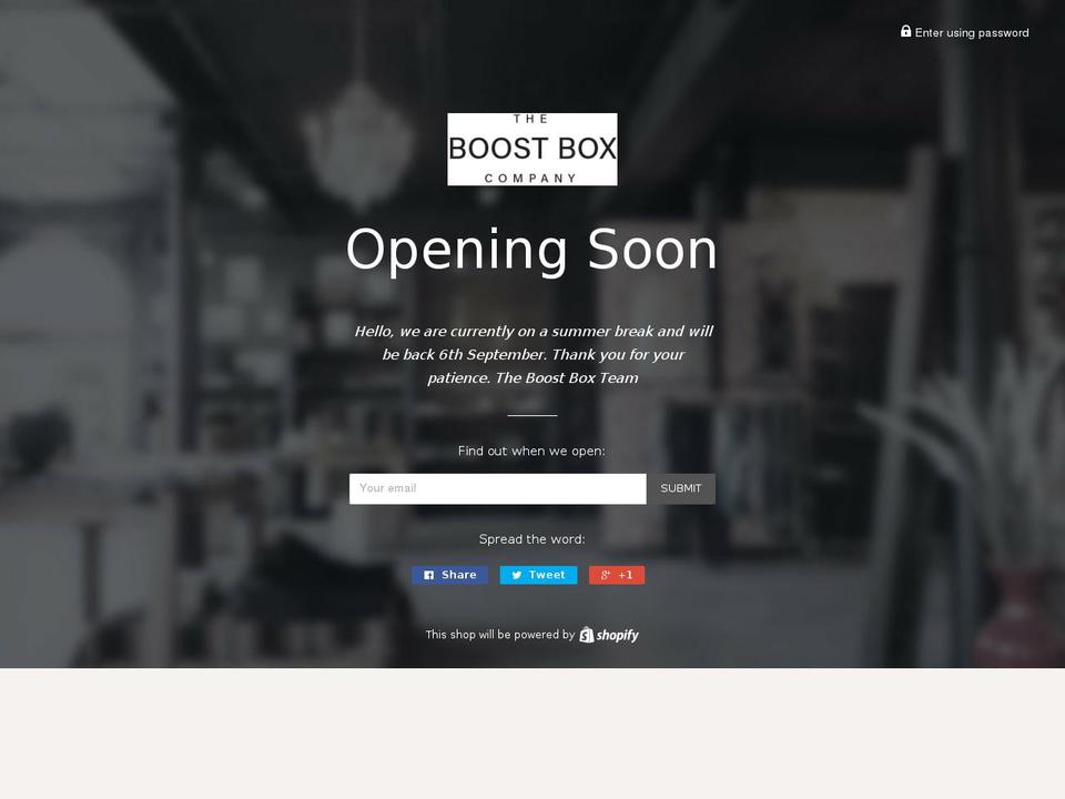 theboostboxcompany.com — Shopify storefront screenshot