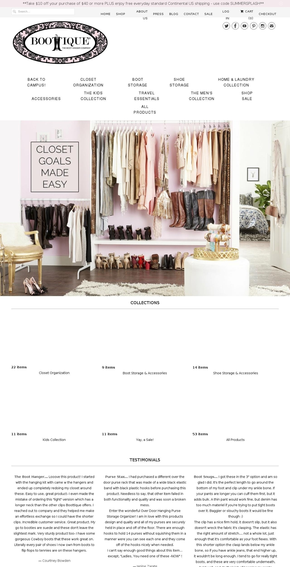 theboothanger.com — Shopify storefront screenshot