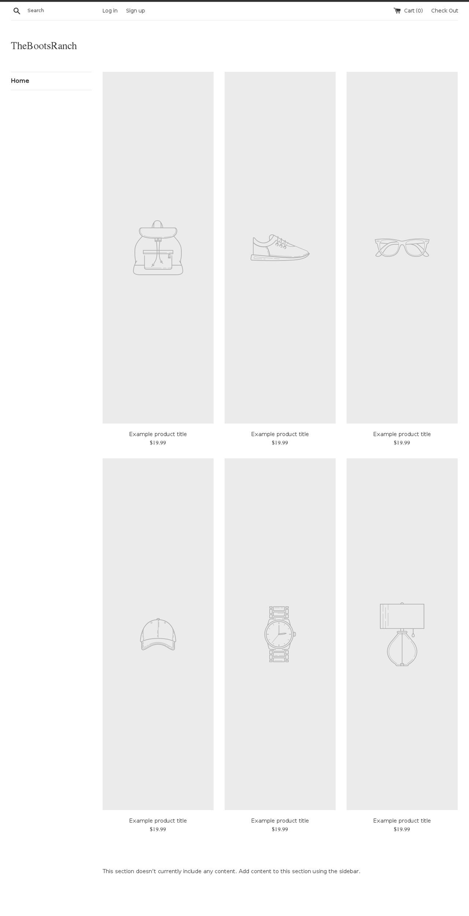 thebootsranch.com — Shopify storefront screenshot