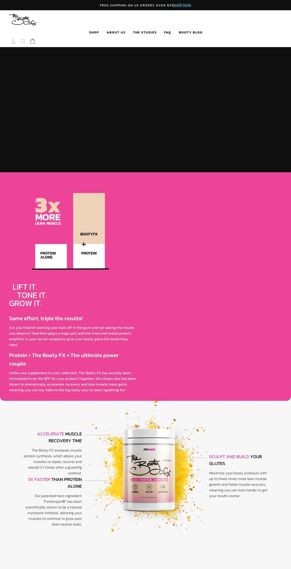 thebootyfx.com shopify website screenshot