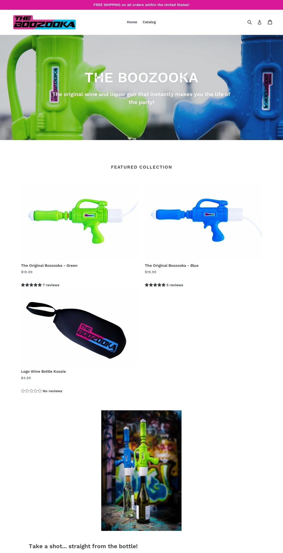 theboozooka.com — Shopify storefront screenshot