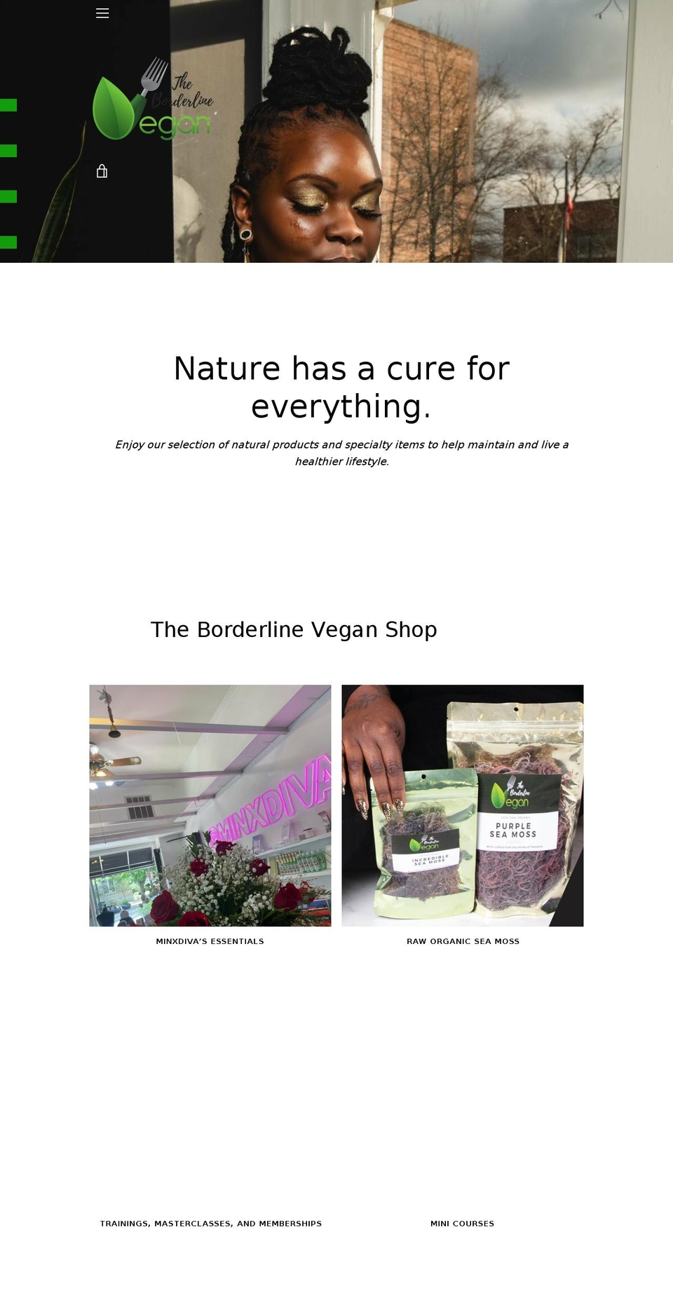 Narrative with Installments message Shopify theme site example theborderlinevegan.com