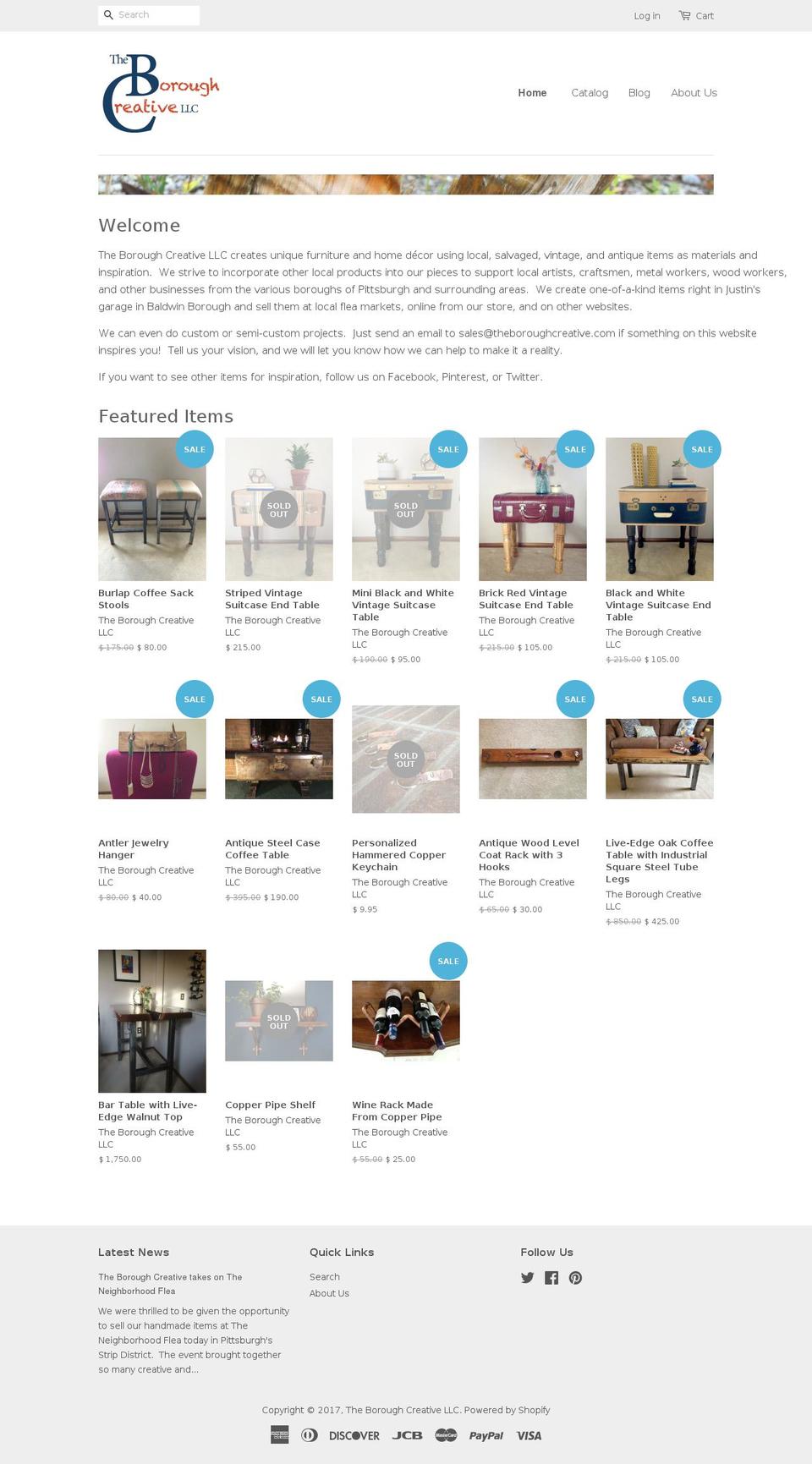 theboroughcreative.com shopify website screenshot