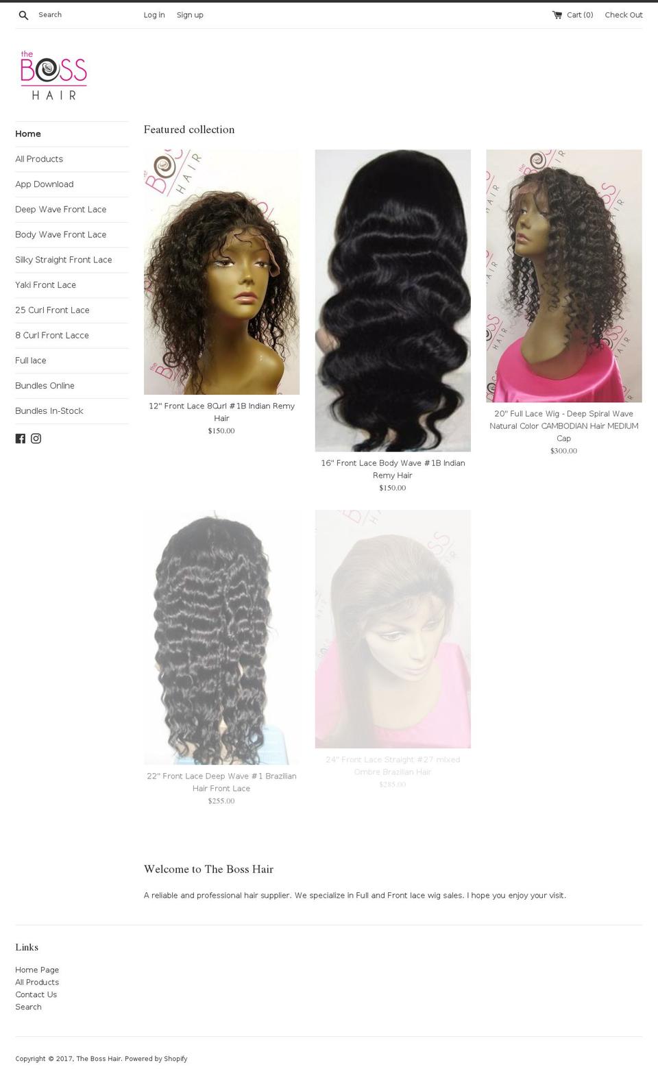 thebosshair.com shopify website screenshot