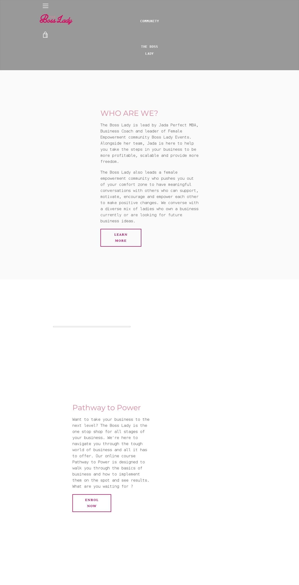 thebosslady.com.au shopify website screenshot